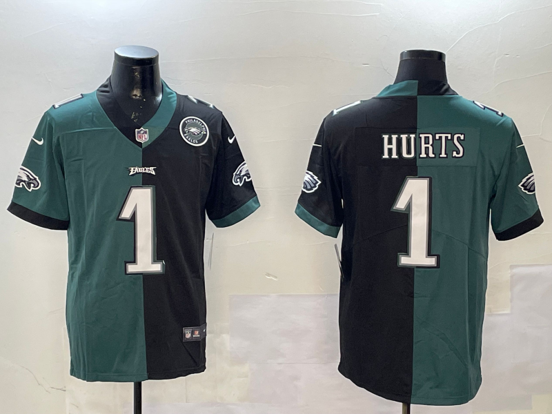 Men Philadelphia Eagles 11 Hurts black 2025 Nike NFL jersey style 0112